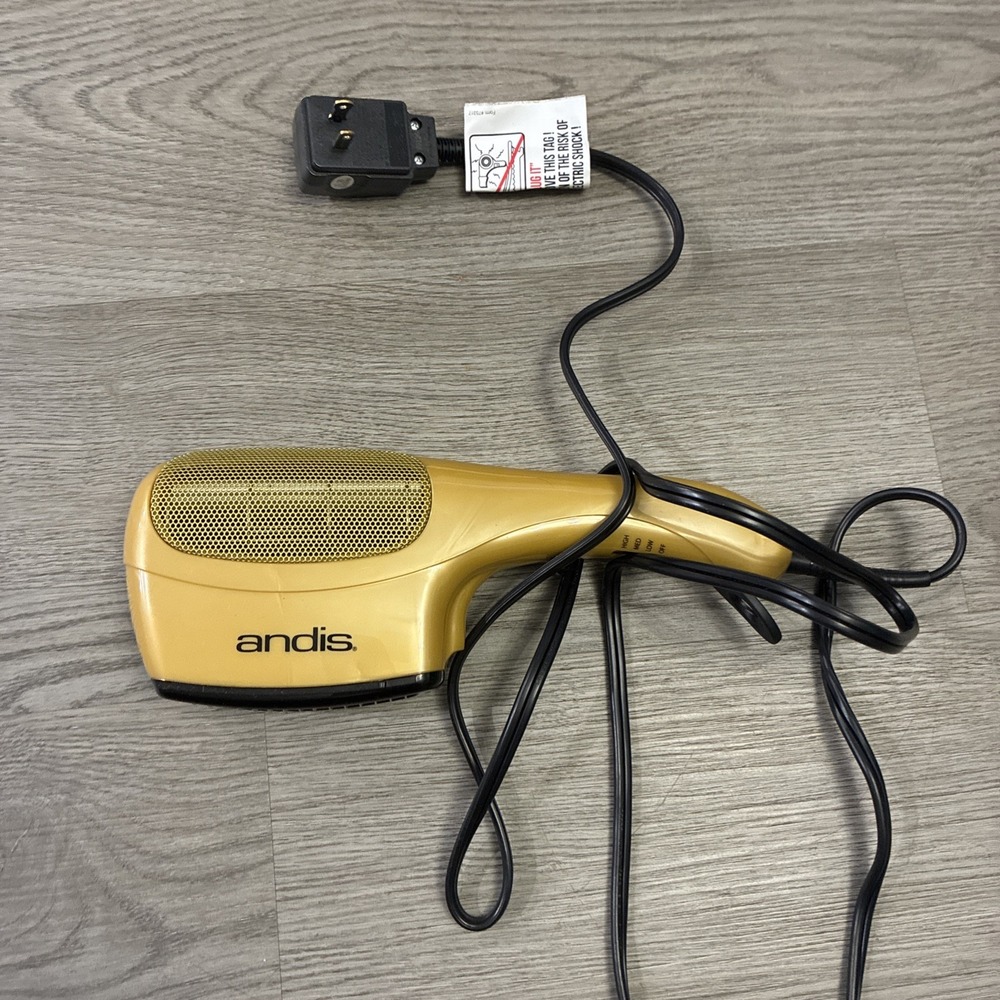 Andis HS-2 1875-Watt Tourmaline Ceramic Ionic Styling Hair Dryer, Gold
